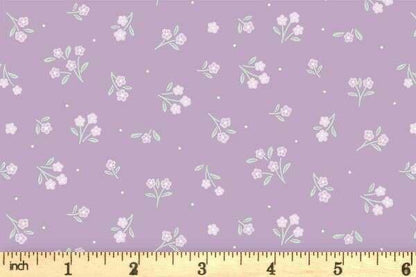 Lewis & Irene Dear Spring Fabric Collection Ditsy Dance on Purple CC70.2 Authentic Premium 100% Cotton Quilt Shop Quality Fabrics