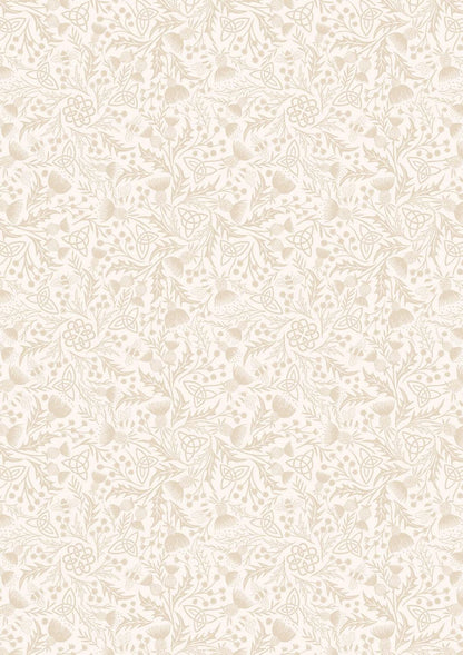Lewis & Irene A Celtic Summer Fabric Collection Celtic Thistle Cream on Cream 990A Authentic Premium 100% Cotton Fabrics