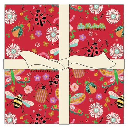 Poppie Cotton "Hey Love Bug" Fabric Collection 42 pc 10" Stacker Authentic Premium 100% Cotton Quilt Shop Quality Fabrics