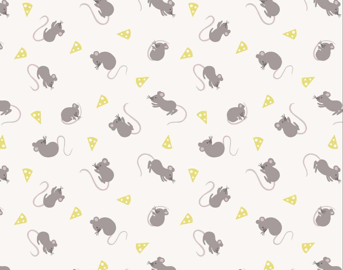 Lewis & Irene Small Things Country Creatures Fabric Collection Mice on Cream Authentic Premium 100% Cotton Quilt Shop Quality Fabrics