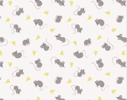 Lewis & Irene Small Things Country Creatures Fabric Collection Mice on Cream Authentic Premium 100% Cotton Quilt Shop Quality Fabrics