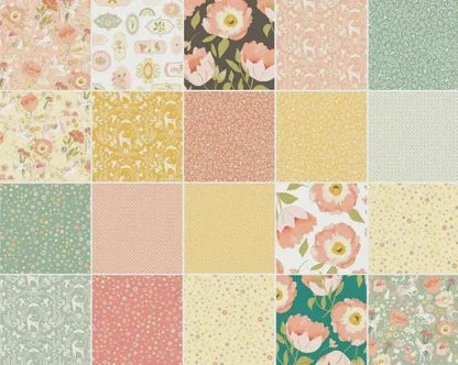 Poppie Cotton Moonbeam Dreams Fabric Collection 42 pc 10" Stacker Authentic Premium 100% Cotton Quilt Shop Quality Fabrics