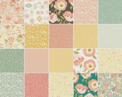 Poppie Cotton Unicorn Dreams Fabric Collection 18pc Fat Quarter Bundle Authentic Premium 100% Cotton Fabrics