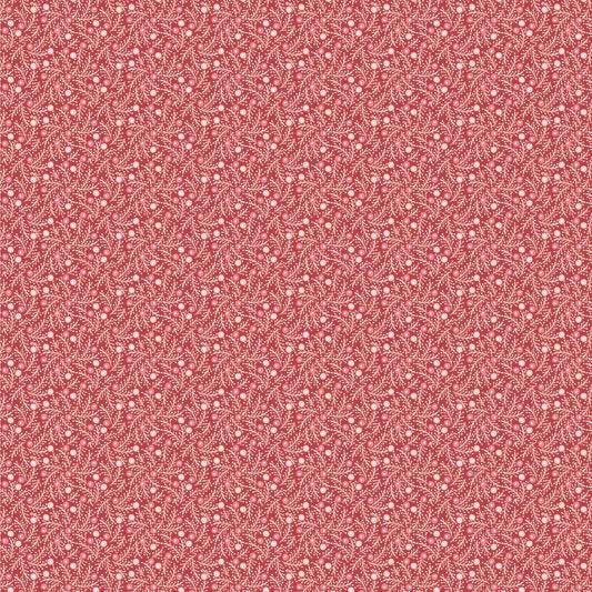 Poppie Cotton Frost & Flurry Fabric Collection Frosted Berries on Red Authentic Premium 100% Cotton Fabrics