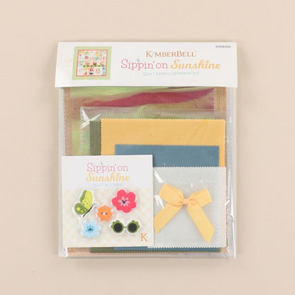 Kimberbell Sippin on Sunshine Quilt Collection (Options: Pattern, Embellishment Kit, Fabric Kit, Thread Set)