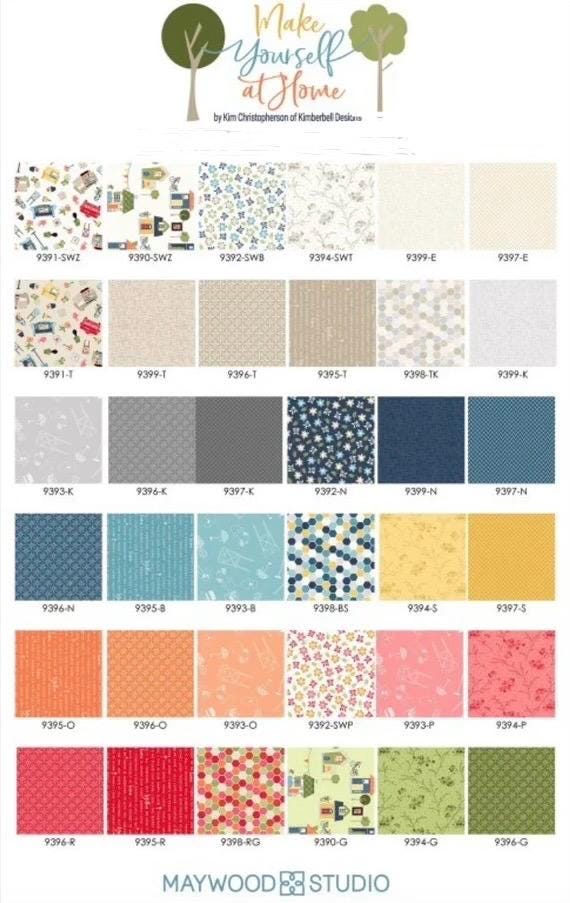 Maywood Studio Kimberbell Make Yourself at Home Fabric Collection Home Phrases on Taupe Authentic Premium 100% Cotton Fabrics