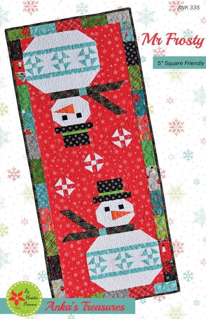 Anka's Treasures Mr. Frosty Table Runner Pattern ANK335 Finished Size: 20.5"x48.25"