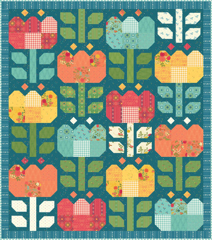 Anka's Treasures Tulip Festival Quilt Pattern ANK362 - 5 Size Variations Per Pattern