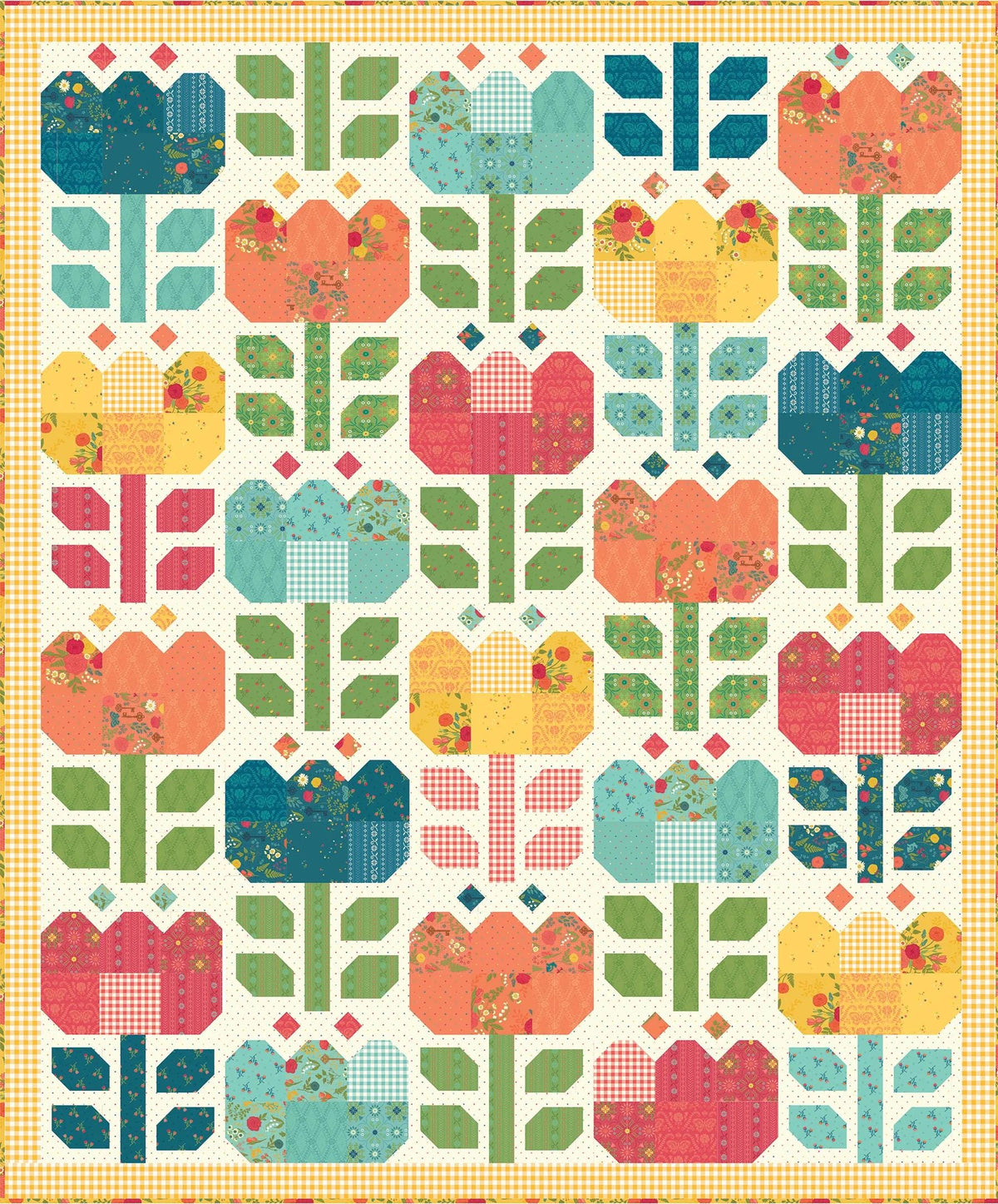 Anka's Treasures Tulip Festival Quilt Pattern ANK362 - 5 Size Variations Per Pattern