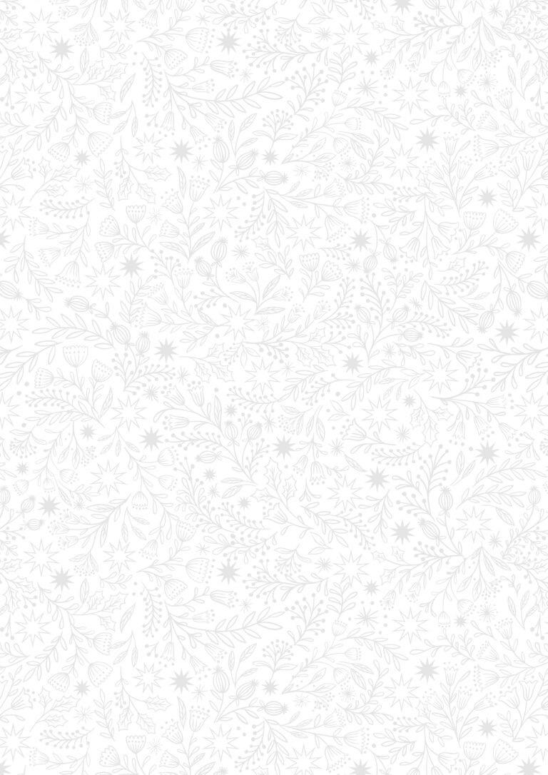 Lewis & Irene Tiny Tonals Fabric Collection Star Floral White on White TT28A Authentic Premium 100% Cotton Fabrics