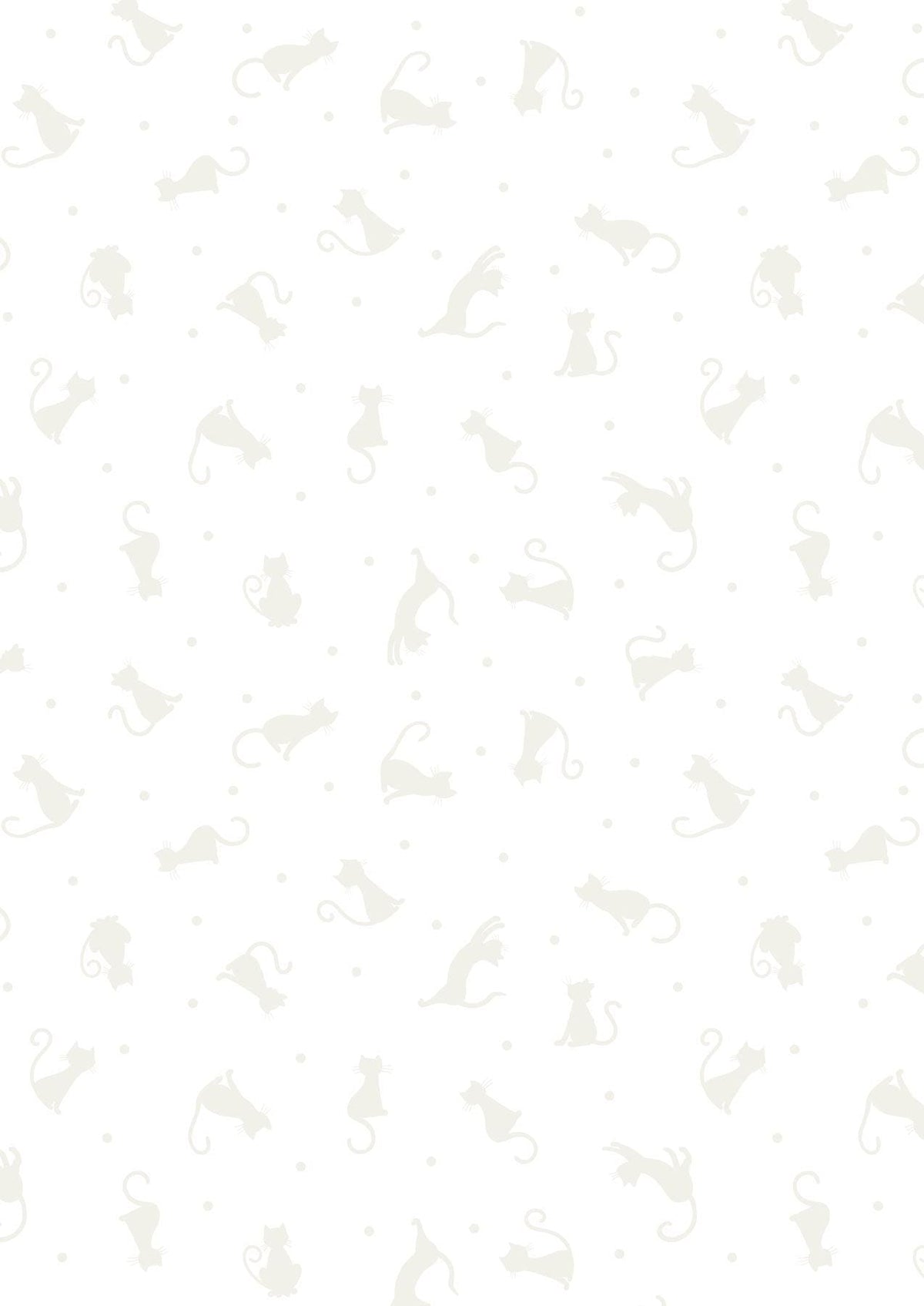 Lewis & Irene Tiny Tonals Fabric Collection Cats White on White TT6.1 Authentic Premium 100% Cotton Fabrics