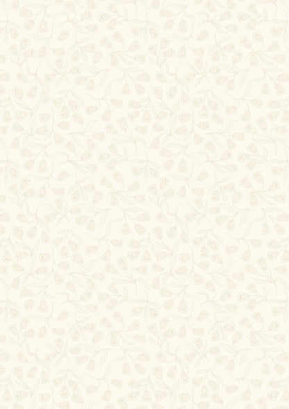 Lewis & Irene Tiny Tonals Fabric Collection Bell Flowers Dark Cream on Cream TT7.2 Authentic Premium 100% Cotton Fabrics