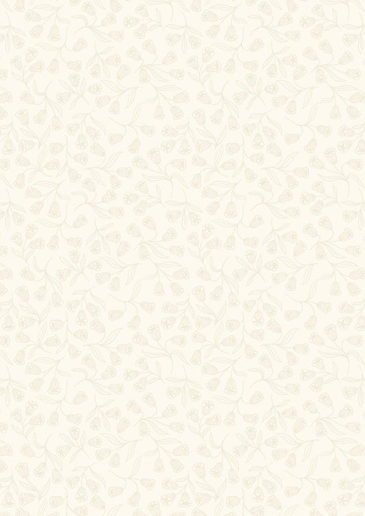 Lewis & Irene Tiny Tonals Fabric Collection Bell Flowers Dark Cream on Cream TT7.2 Authentic Premium 100% Cotton Fabrics