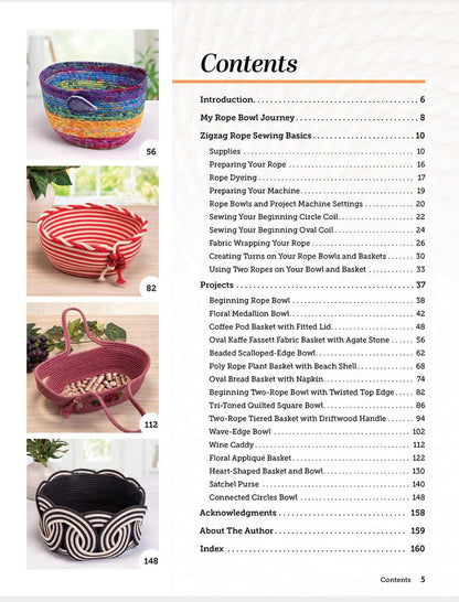 Landauer Publishing Denise Haar Creative Zigzag Rope Sewing Projects - 16 Projects & A Dozen Techniques for Making Bowls, Totes, and More