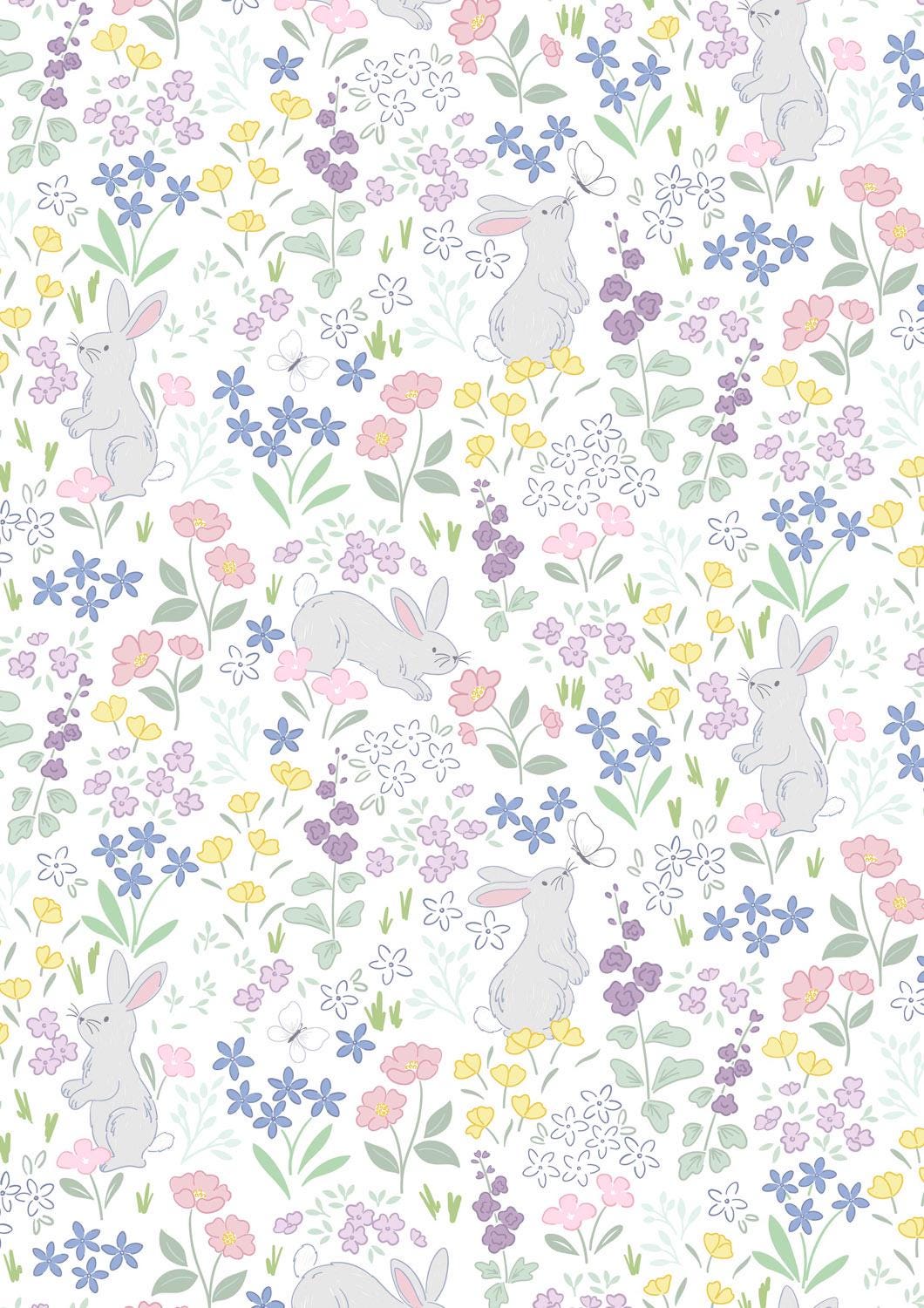 Lewis & Irene Dear Spring Fabric Collection Chasing Tails on White CC66.1 Authentic Premium 100% Cotton Quilt Shop Quality Fabrics