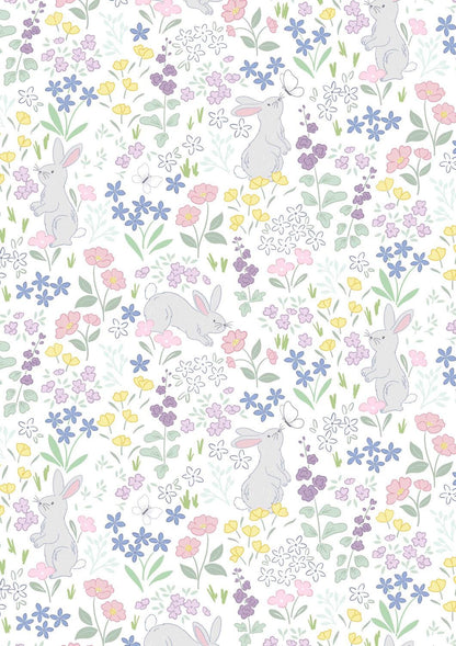 Lewis & Irene Dear Spring Fabric Collection Chasing Tails on White CC66.1 Authentic Premium 100% Cotton Quilt Shop Quality Fabrics