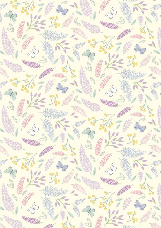 Lewis & Irene Dear Spring Fabric Collection Spring Symphony on Dark Cream CC67.1 Authentic Premium 100% Cotton Quilt Shop Quality Fabrics