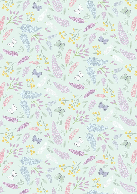 Lewis & Irene Dear Spring Fabric Collection Spring Symphony on Pale Turquoise CC67.2 Authentic Premium 100% Cotton Quilt Shop Quality Fabric