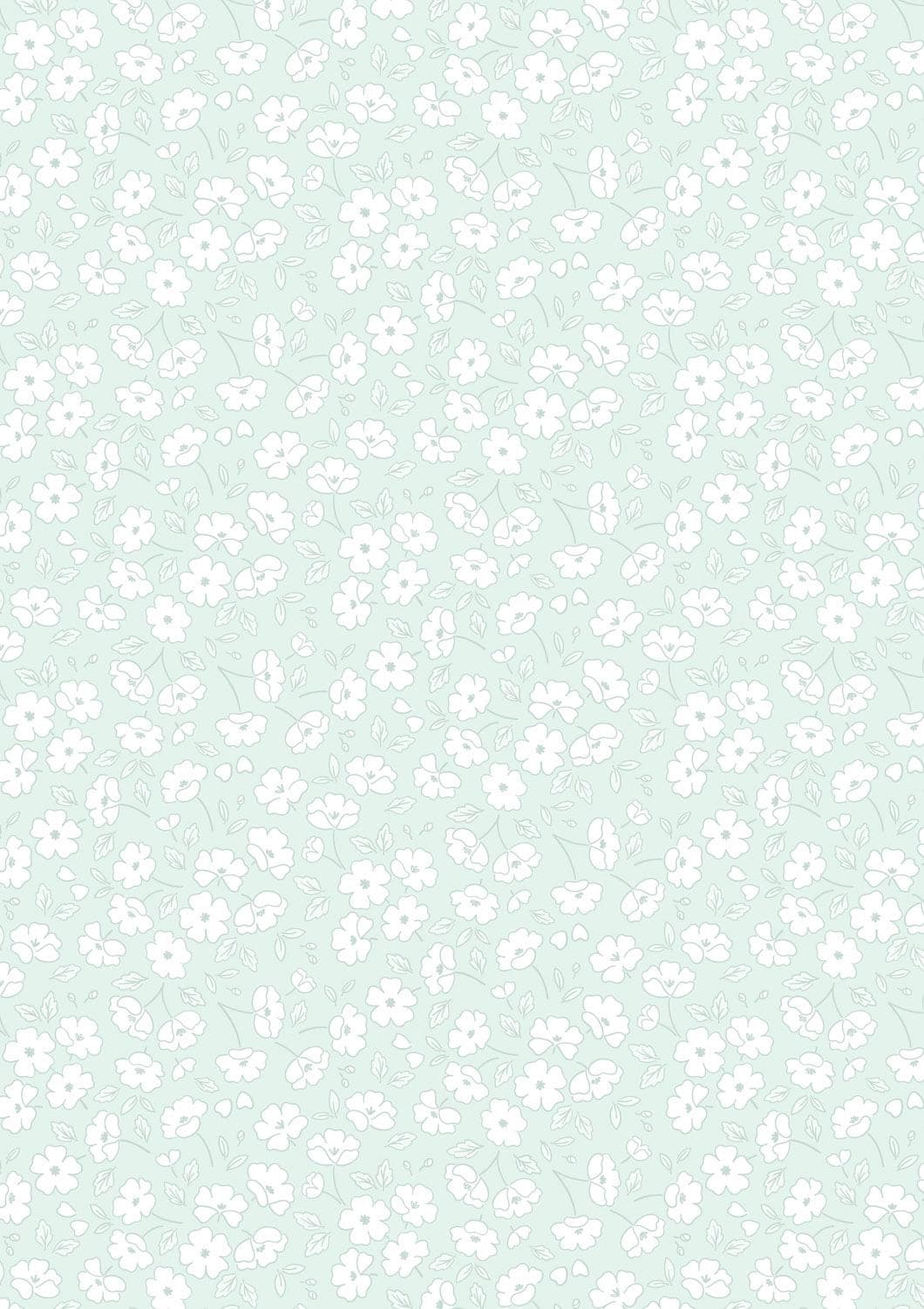 Lewis & Irene Dear Spring Fabric Collection Blossom By Blossom on Pale Turquoise CC69.1 Authentic Premium 100% Cotton Fabrics