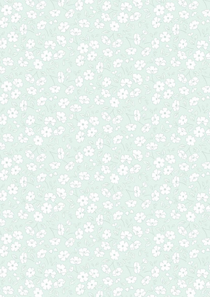 Lewis & Irene Dear Spring Fabric Collection Blossom By Blossom on Pale Turquoise CC69.1 Authentic Premium 100% Cotton Fabrics