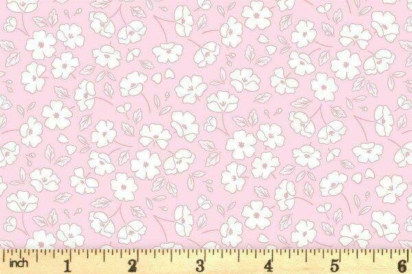 Lewis & Irene Dear Spring Fabric Collection Blossom By Blossom on Pastel Pink CC69.3 Authentic Premium 100% Cotton Fabrics