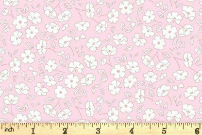 Lewis & Irene Dear Spring Fabric Collection Blossom By Blossom on Pastel Pink CC69.3 Authentic Premium 100% Cotton Fabrics