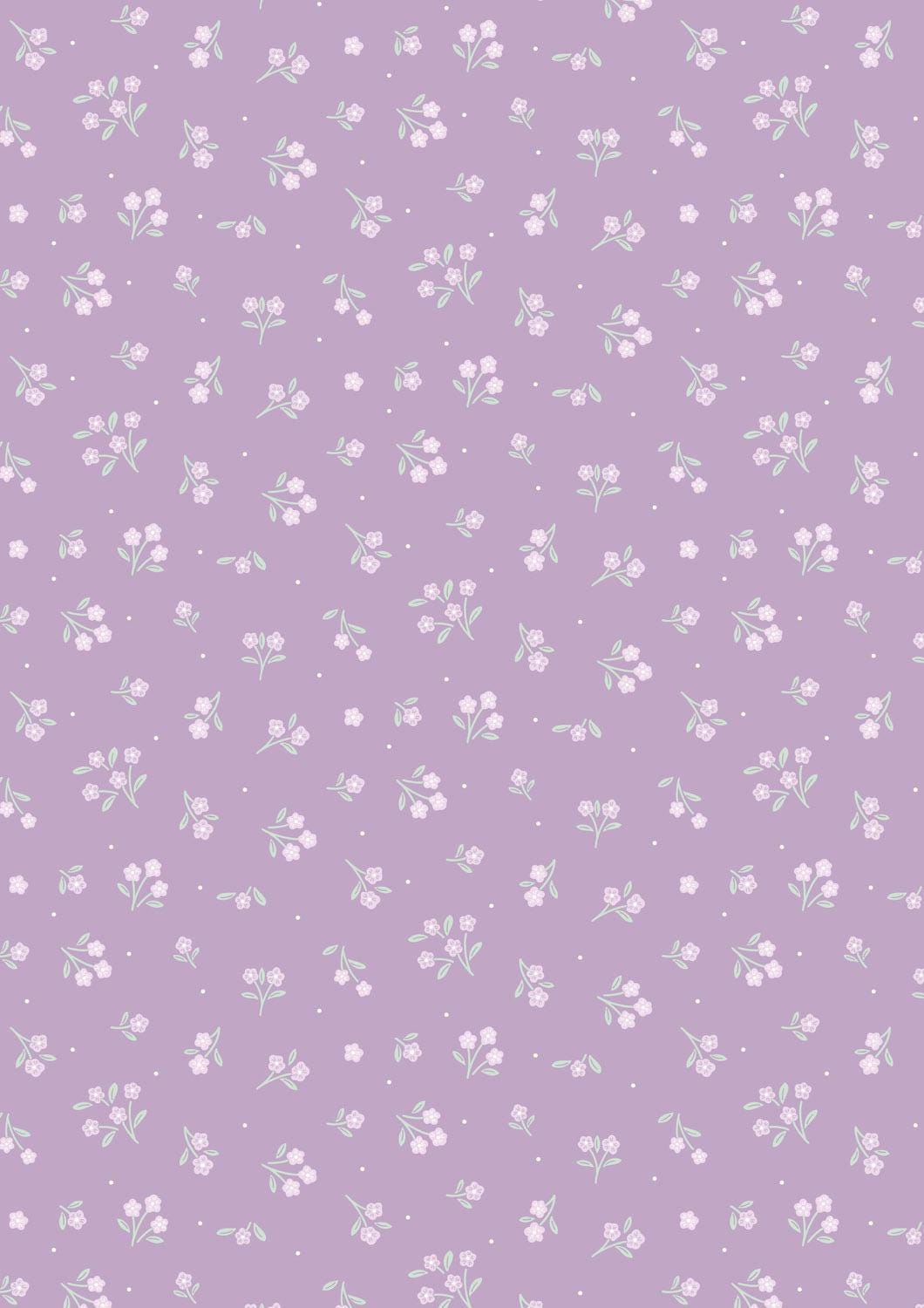 Lewis & Irene Dear Spring Fabric Collection Ditsy Dance on Purple CC70.2 Authentic Premium 100% Cotton Quilt Shop Quality Fabrics