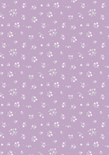 Lewis & Irene Dear Spring Fabric Collection Ditsy Dance on Purple CC70.2 Authentic Premium 100% Cotton Quilt Shop Quality Fabrics