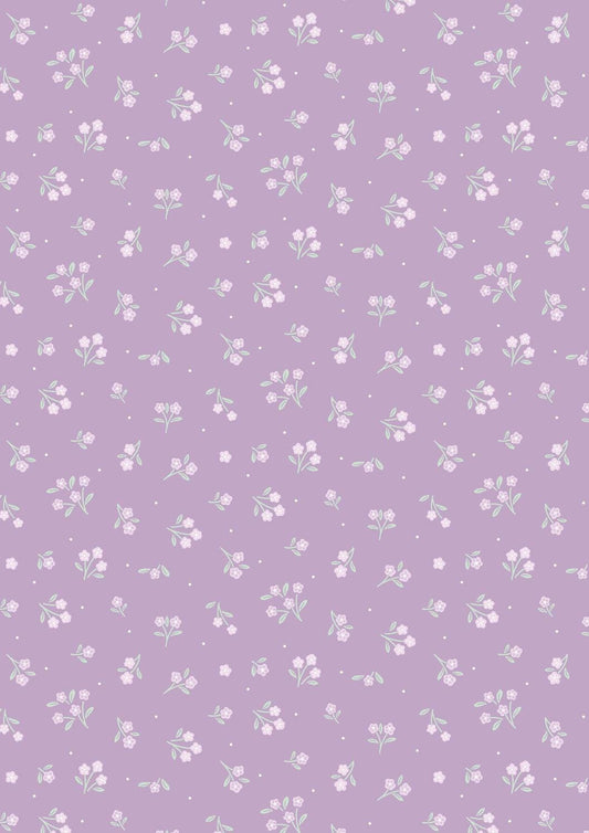 Lewis & Irene Dear Spring Fabric Collection Ditsy Dance on Purple CC70.2 Authentic Premium 100% Cotton Quilt Shop Quality Fabrics