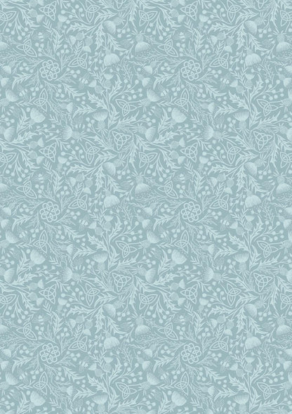 Lewis & Irene A Celtic Summer Fabric Collection Celtic Thistle Duck Egg 990B Authentic Premium 100% Cotton Fabrics