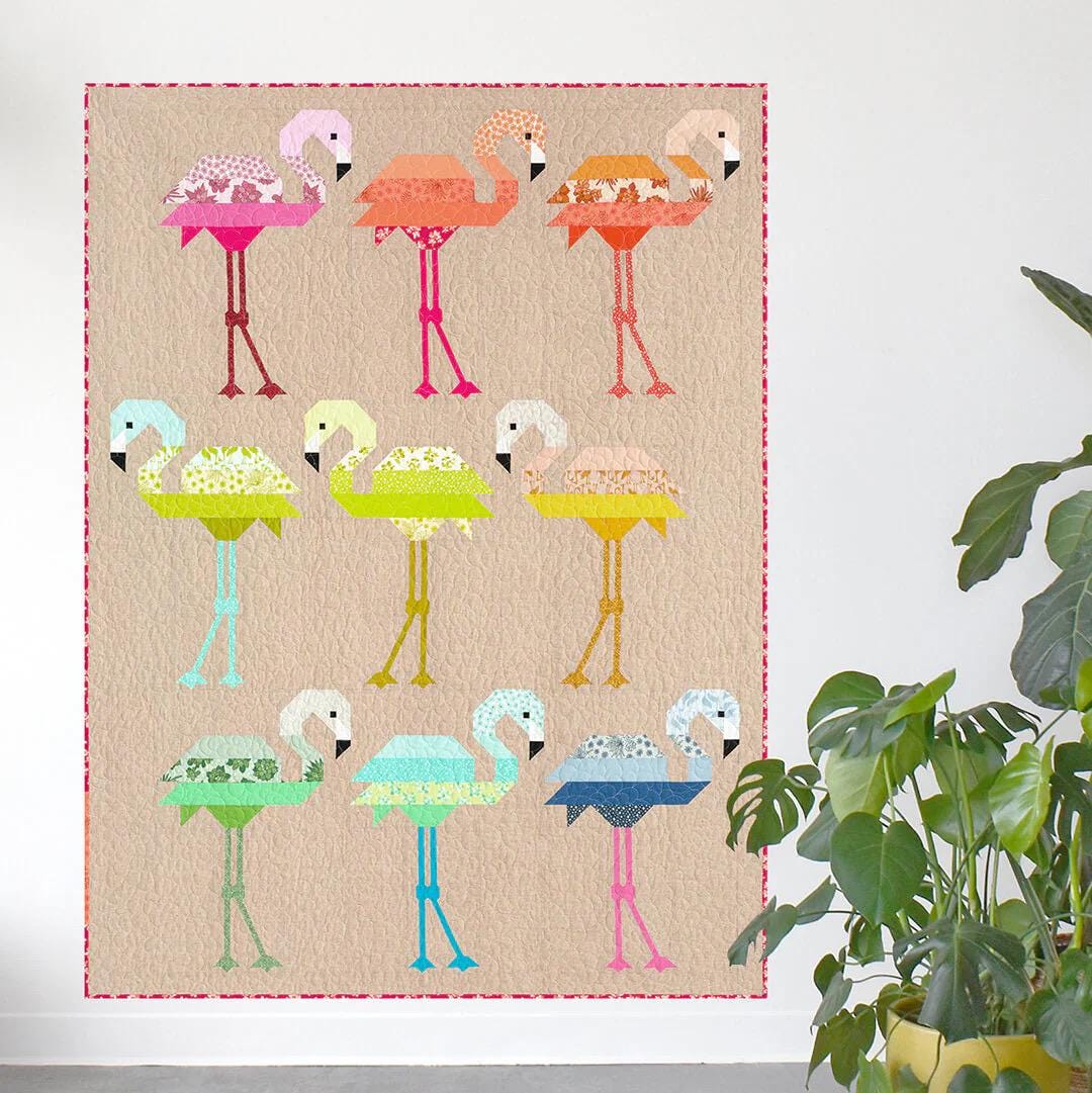 Elizabeth Hartman Florence Flamingo Pattern - 2 Size Variations Per Pattern