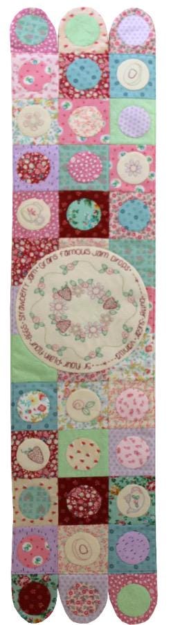 Hugs'N Kisses Gran's Favorite Jam Drops Table Runner Pattern Finished Size: 9"x39" (Includes Precut Applique Circles)