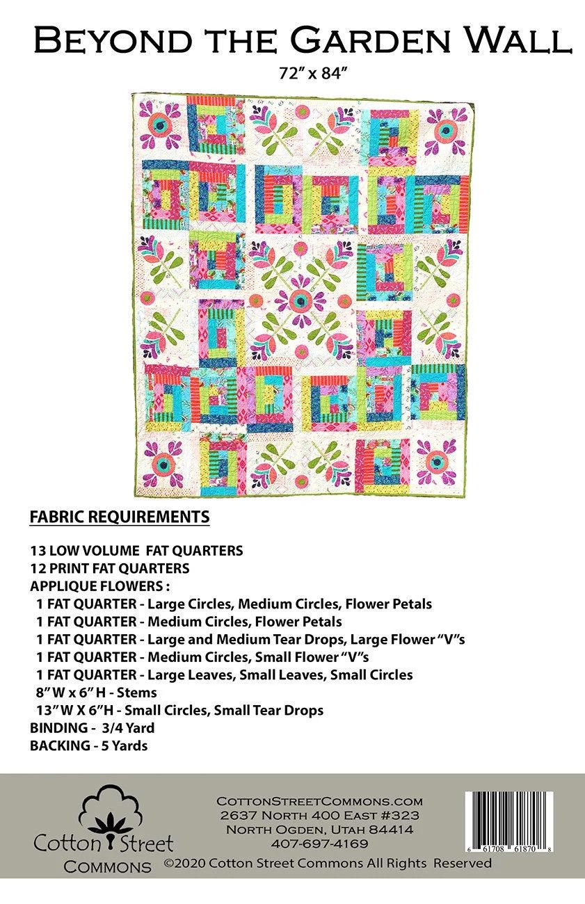 Cotton Street Commons Beyond The Garden Wall Quilt Pattern Finished Size: 72”x84”