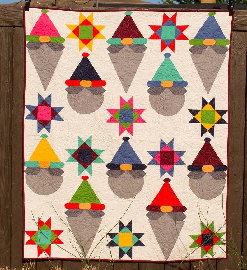 Charisma Horton Gnome Fest Quilt Pattern Finished Size: 50"x60"