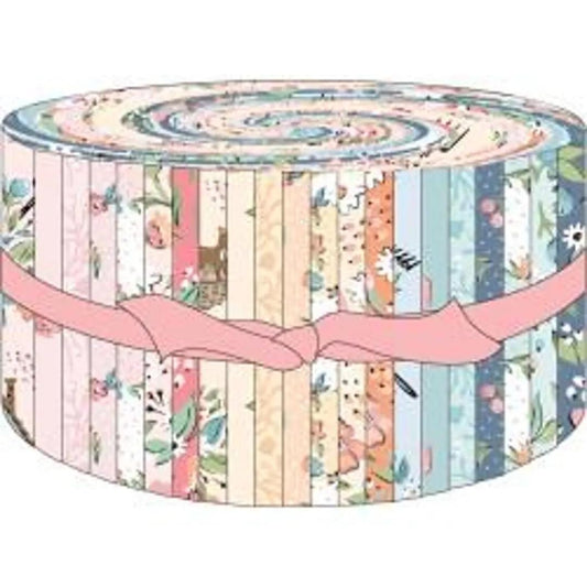 Poppie Cotton Garden Party Fabric Collection 42pc (2.5" Strips) Jellyroll