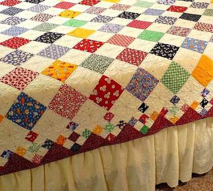 Pleasant Valley Creations Diamond Patch Quilt Pattern - 5 Size Variations Per Pattern