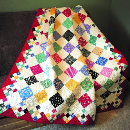 Pleasant Valley Creations Diamond Patch Quilt Pattern - 5 Size Variations Per Pattern