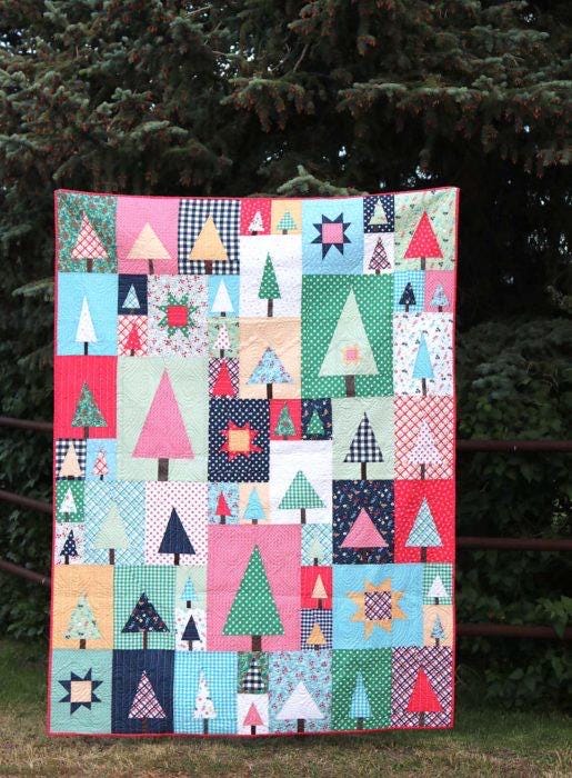 Diary of a Quilter Amy Smart Pine Hollow Patchwork Forest Quilt Pattern - 2 Size Variations Per Pattern