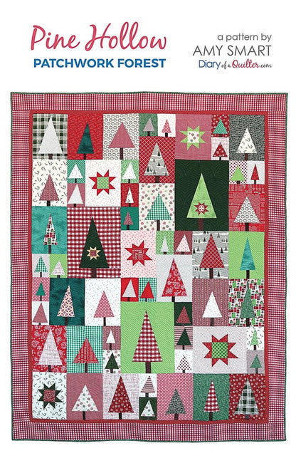 Diary of a Quilter Amy Smart Pine Hollow Patchwork Forest Quilt Pattern - 2 Size Variations Per Pattern
