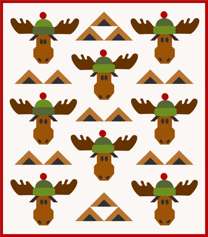 DIGITAL DOWNLOAD Cotton Street Commons Chocolate Moose Quilt Pattern Finished Size 70"x80"