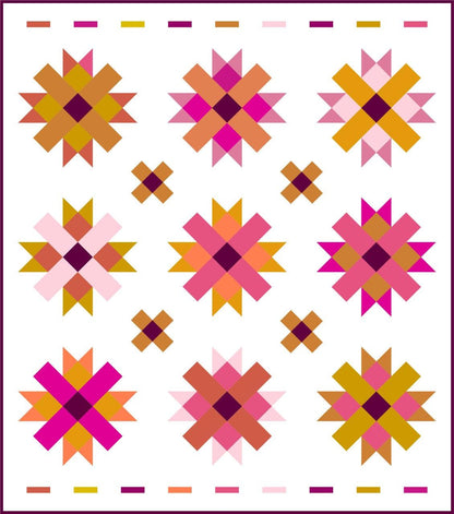 DIGITAL DOWNLOAD Cotton Street Commons Cabury Cream Quilt Pattern Finished Size 75"x85"