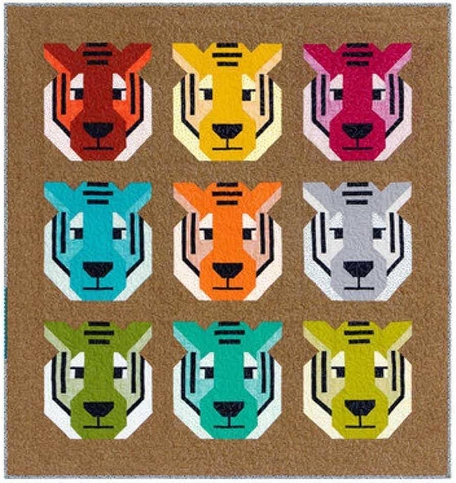 Elizabeth Hartman Antonia Tiger Pattern - 3 Size Variations Per Pattern