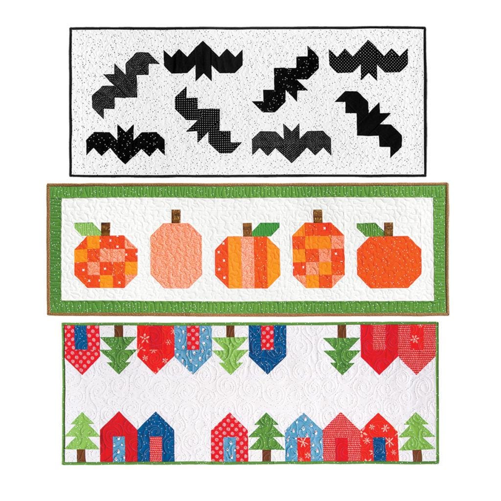 Cluck Cluck Sew Modern Day Table Runners - 6 Size Variations Per Pattern