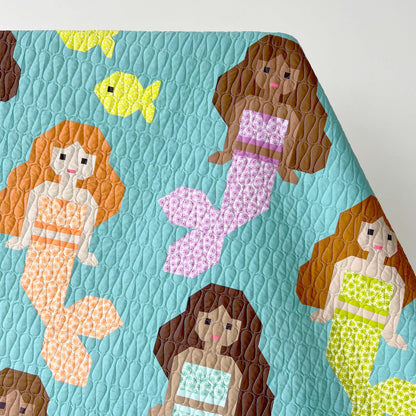 Elizabeth Hartman Mermaids Quilt Pattern EH-082 - 2 Size Variations Per Pattern