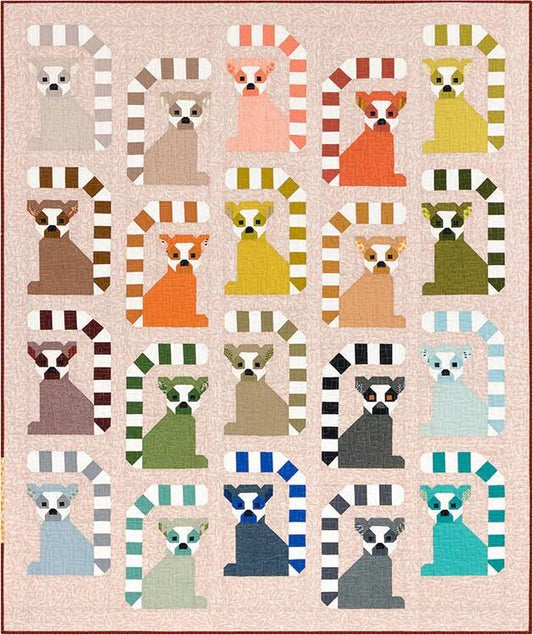 Elizabeth Hartman Lana Lemur Pattern - 3 Size Variations Per Pattern EH-050