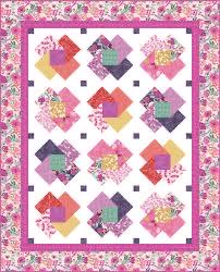 The Whimsical Workshop All In Bloom Quilt Pattern Finished Size: 56"x69.5"