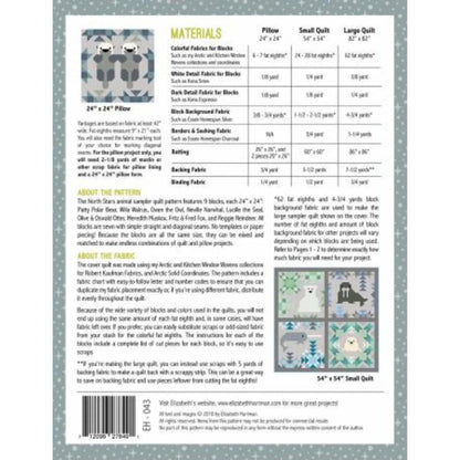 Elizabeth Hartman North Stars Quilt Pattern - 3 Size Variations Per Pattern