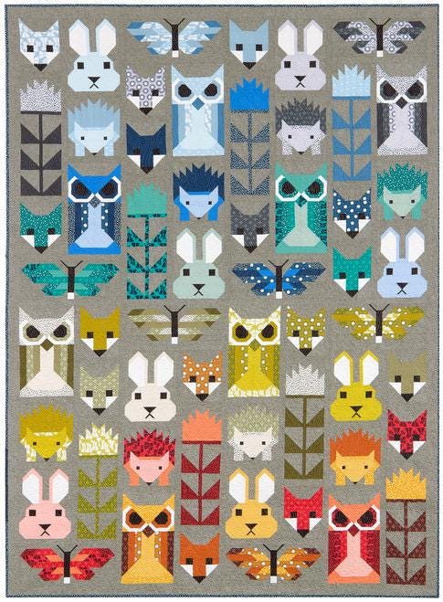 Elizabeth Hartman Fancy Forest Pattern - 2 Size Variations Per Pattern