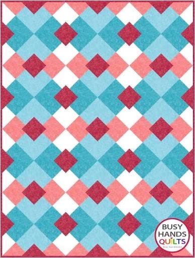 Busy Hands Quilts Precious Plaid Quilt Pattern - 5 Size Variations Per Pattern