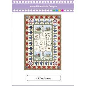 Pieced Brain Quilt Designs All That Matters Quilt Pattern Finished Size: 44"x62"